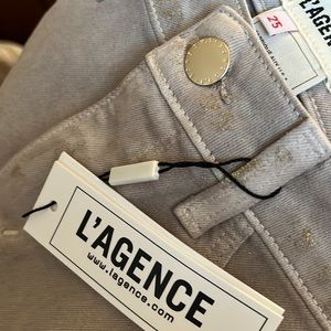 ✨Margot High Rise Skinny Cropped Jeans✨NWT Biscuit Shimmer Gold Glitter Paint